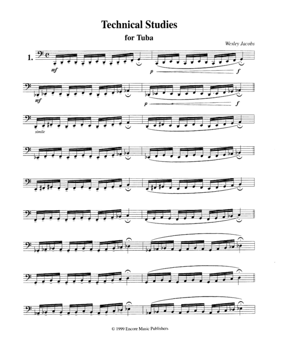 Product picture to: Technical Studies for Tuba Jacobs