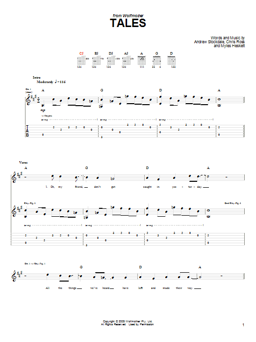 Produktgalerie: Seite 1 von 1 Tales, Wolfmother, Gitarre