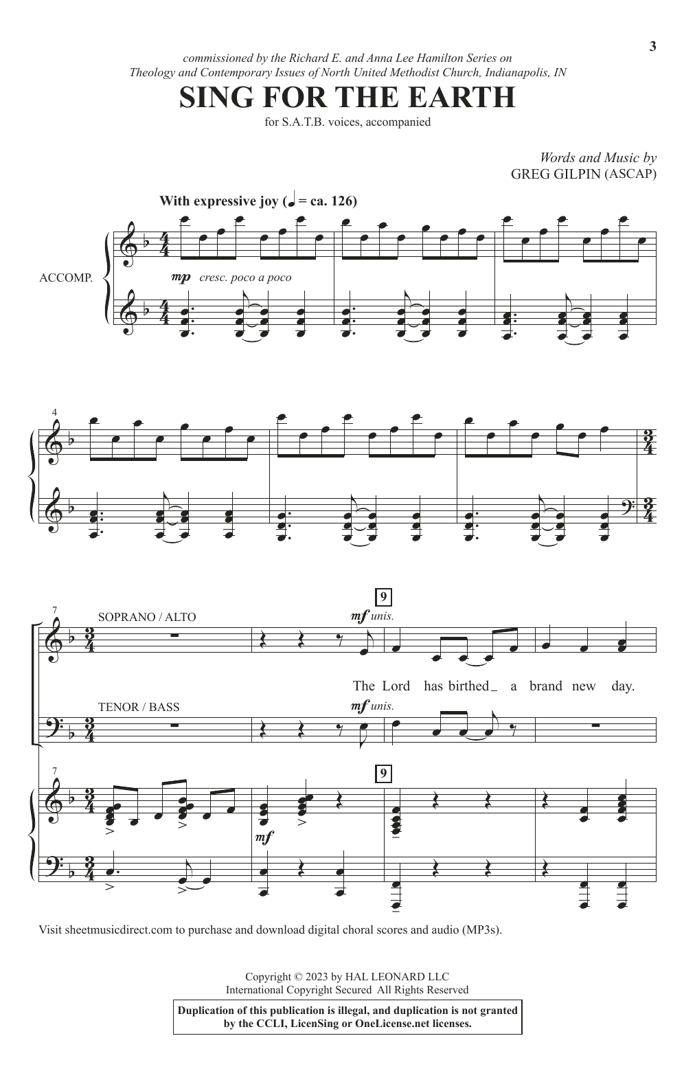 Produktbild zu: Sing For The Earth