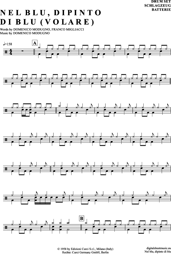 gallery: Volare (Nel blu dipinto di blu) , Modugno, Domenico, Drums