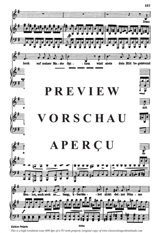 Product gallery: Page 8 of 13 Schiffers Scheidelied D.910, , High Voice and Piano