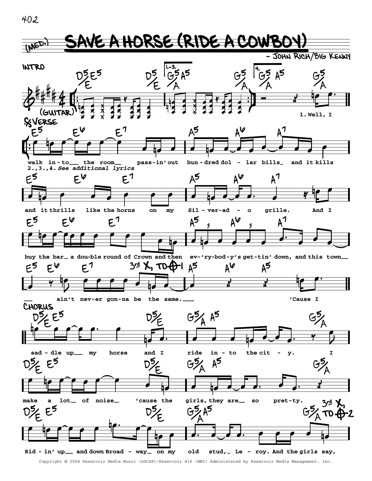 Product picture to:  Save A Horse (Ride A Cowboy) - Big & Rich