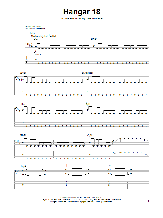 Produktgalerie: Seite 1 von 1 Hangar 18, Megadeth, E-Bass