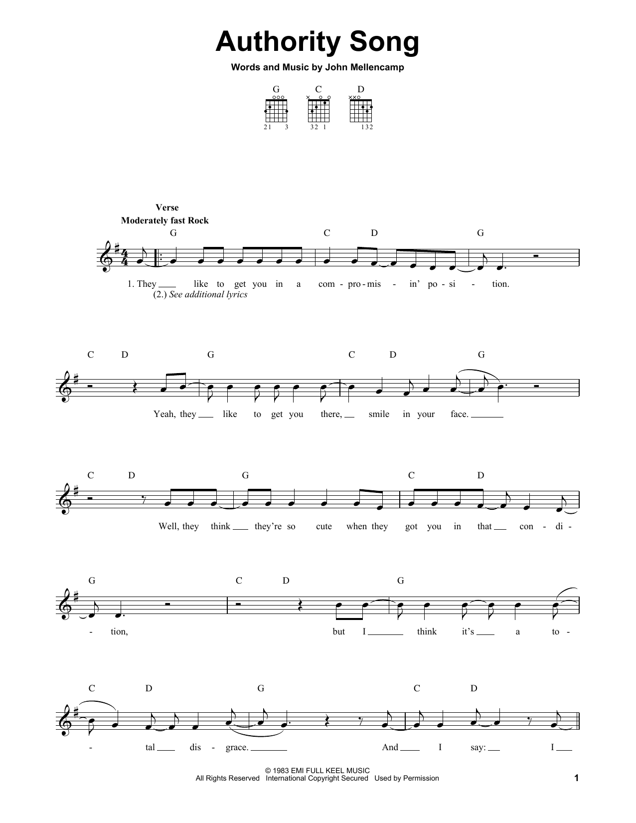 Produktbild zu: Authority Song