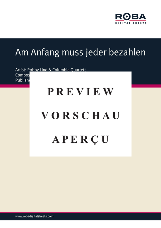 Product gallery: Page 2 of 3 Am Anfang muss jeder bezahlen , Lind, Robby, Piano and Voice