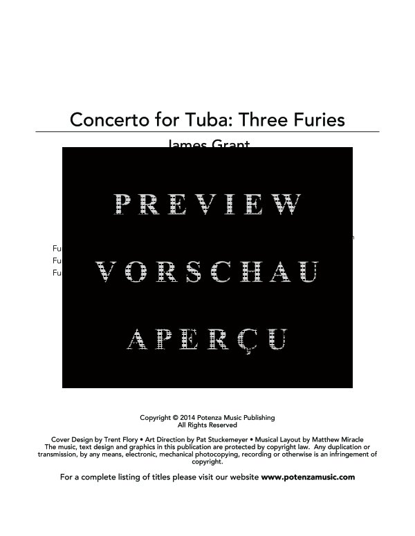 Produktgalerie: Seite 3 von 11 Concerto for Tuba: Three Furies, , (Tuba und Klavier)