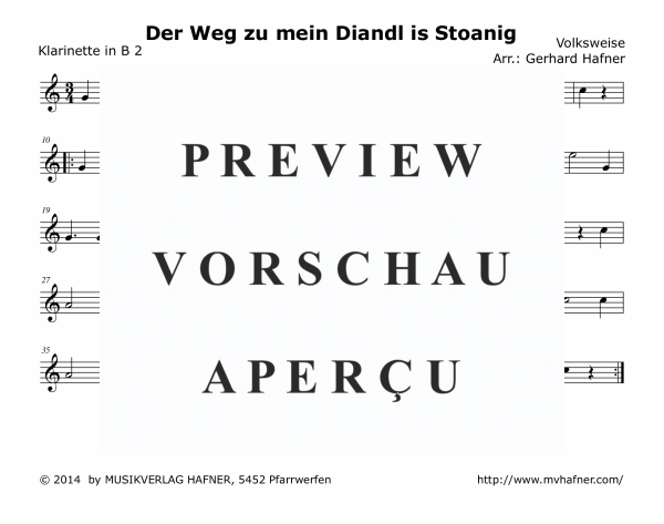 Product gallery: Page 5 of 11 Der Weg zu mein Diandl is Stoanig, , (woodwind and brass)