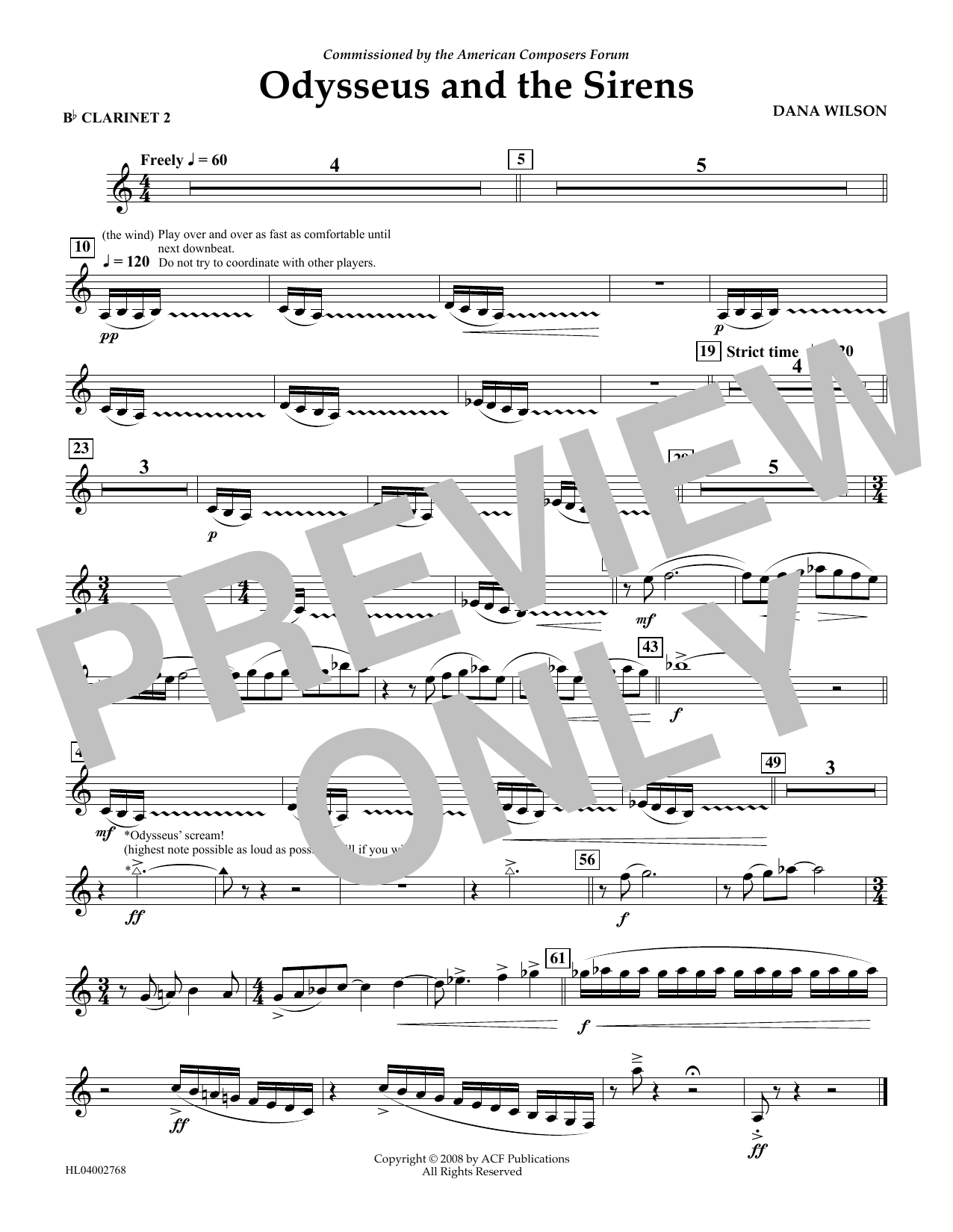 Produktbild zu: Odysseus and the Sirens - Bb Clarinet 2