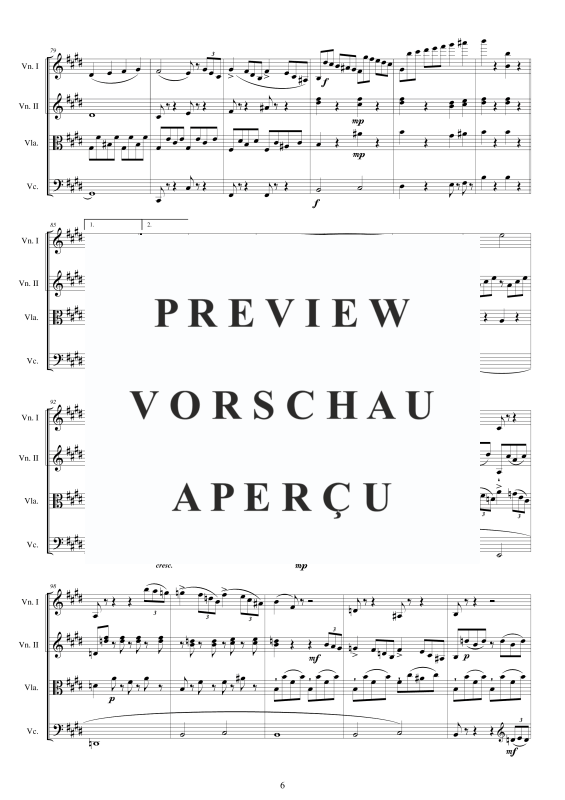 Produktgalerie: Seite 7 von 11 Streichquartett Nr. 2 in E-Dur, , Streicherquartett (Partitur und Einzelstimmen