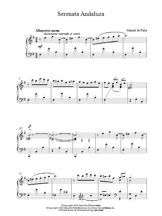 Product gallery: Page 1 of 1 Serenata Andaluza, Manuel De Falla