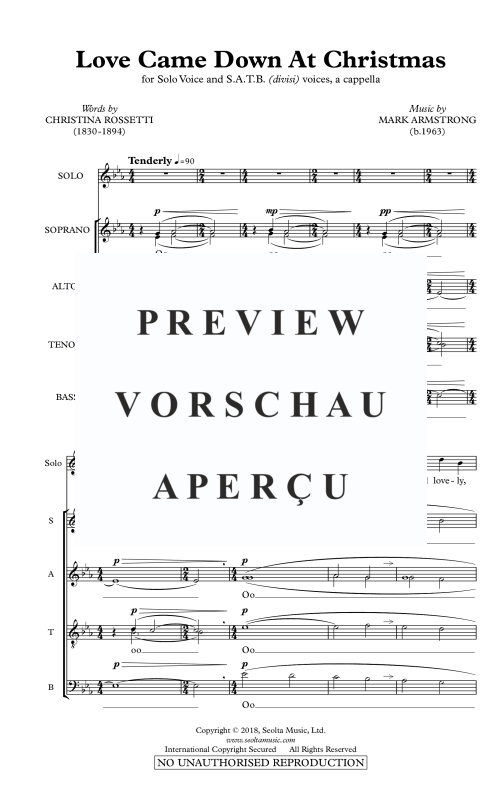 Produktgalerie: Seite 4 von 9 Love came down at Christmas, , Sopran Solo und Gemischter Chor SATB divisi