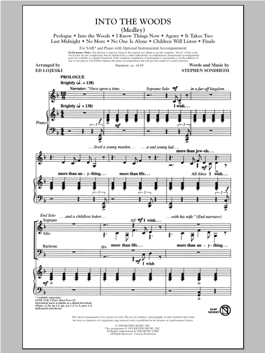 Produktbild zu: Into The Woods (Medley)