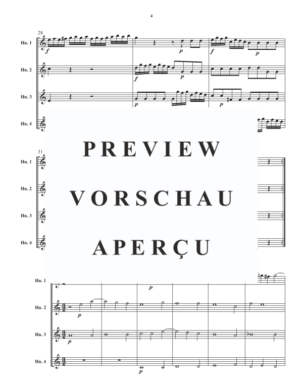Product gallery: Page 6 of 11 Konzert No. 2 in F-Dur, , Horn Quartet