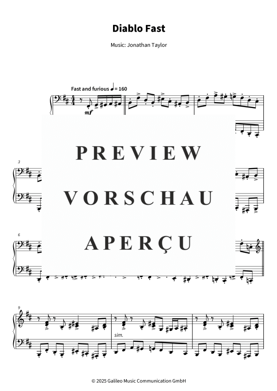 Produktgalerie: Seite 5 von 9 Diablo Fast, , Klavier Solo
