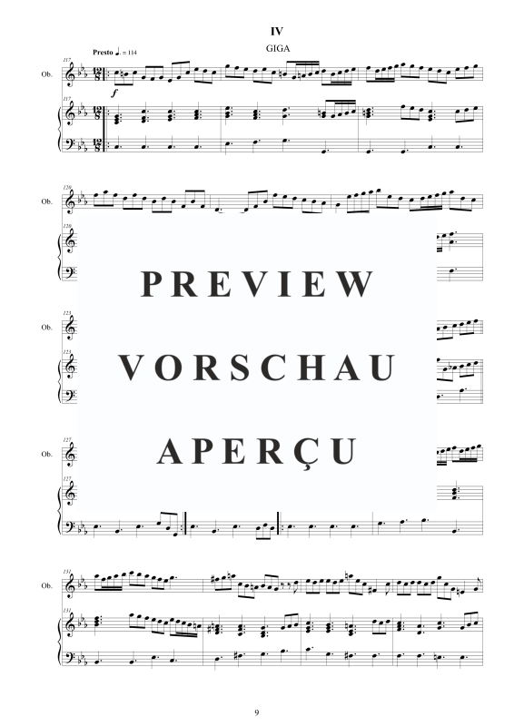Produktgalerie: Seite 10 von 11 Oboensonate c-Moll, , Oboe und Cembalo