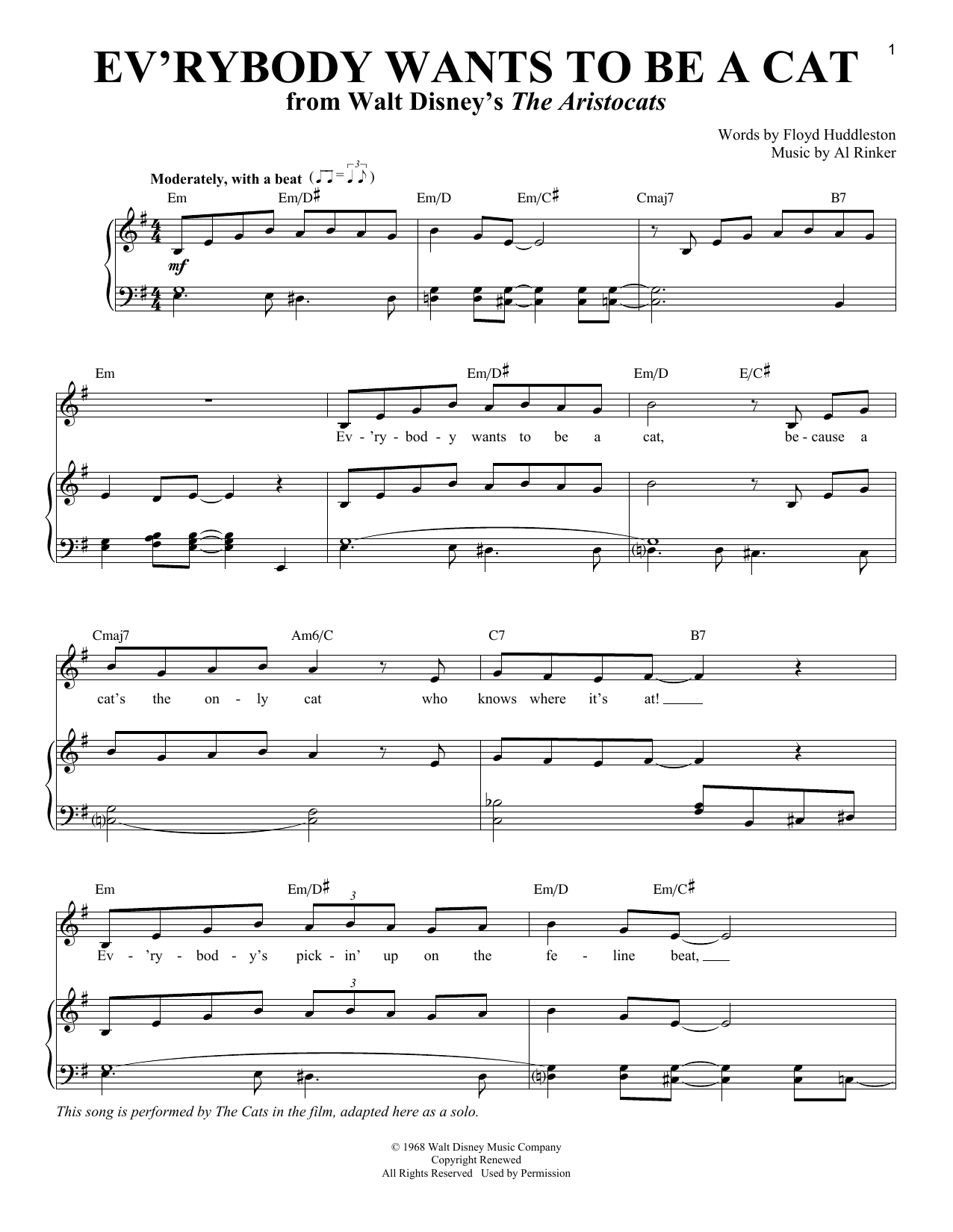 Produktbild zu: Ev'rybody Wants To Be A Cat (from The Aristocats)