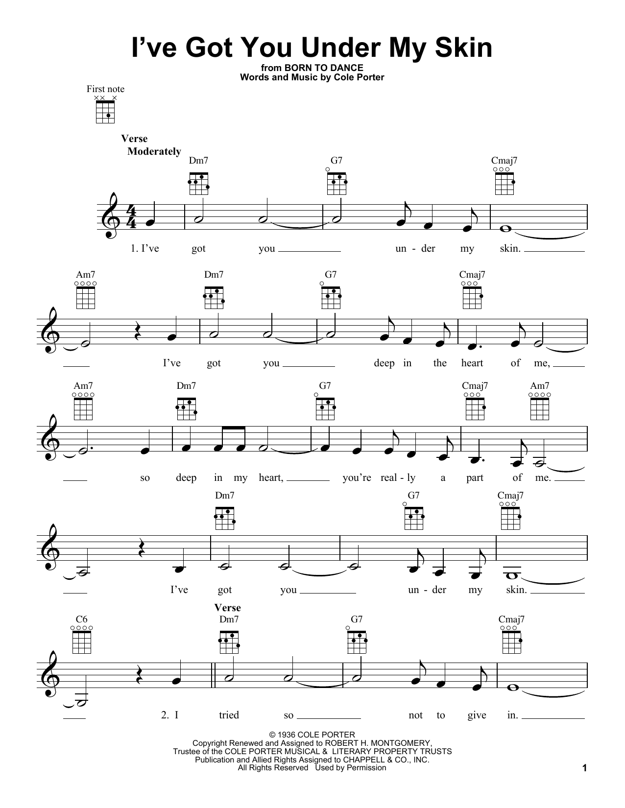 Product gallery: Page 1 of 1 I've Got You Under My Skin, Cole Porter