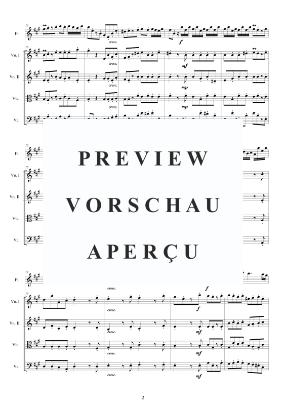 Produktgalerie: Seite 3 von 11 Concerto No.10 to 5 in A-Dur Op.5, , Querflöte Solo und Streicher Ensemble