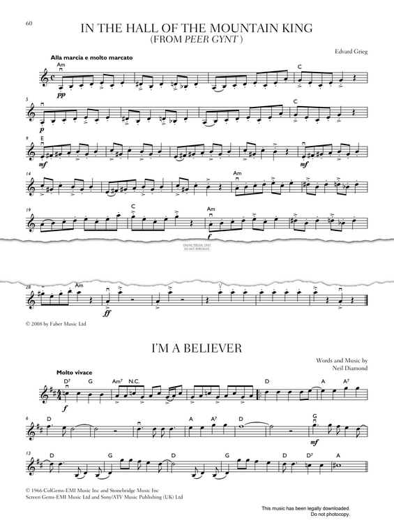 Produktgalerie: Seite 1 von 1 In The Hall Of The Mountain King, Edvard Grieg, Violine
