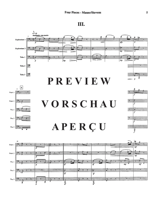Product gallery: Page 7 of 21 Four Pieces , , (Tuba Quintet EETTT)