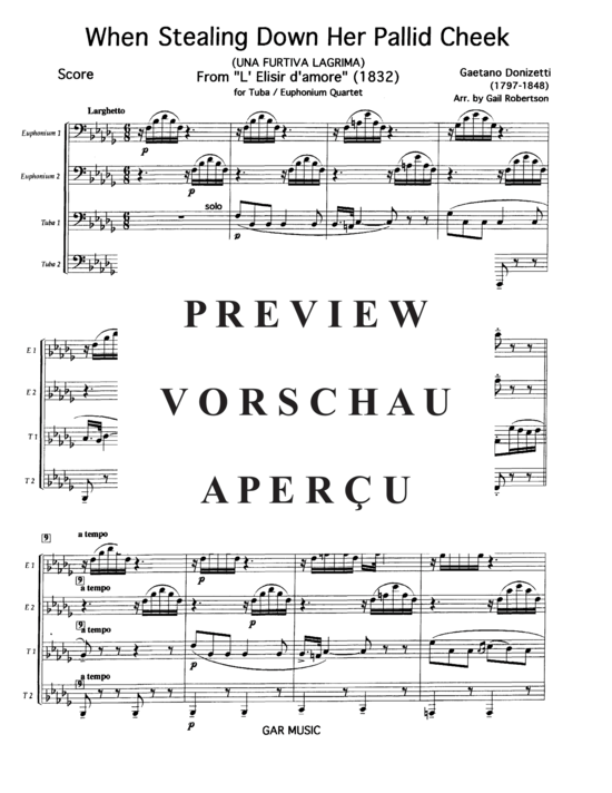 Product gallery: Page 3 of 12 When Stealing Down Her Pallid Cheek , , (Tuba Quartett EETT)