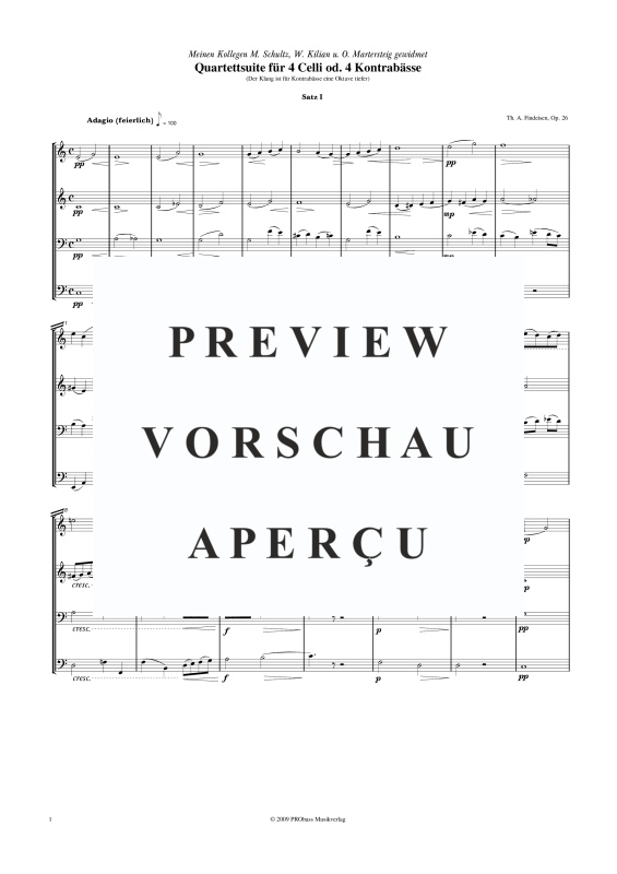 gallery: Quartettsuite, , Double Bass Quartet - Score