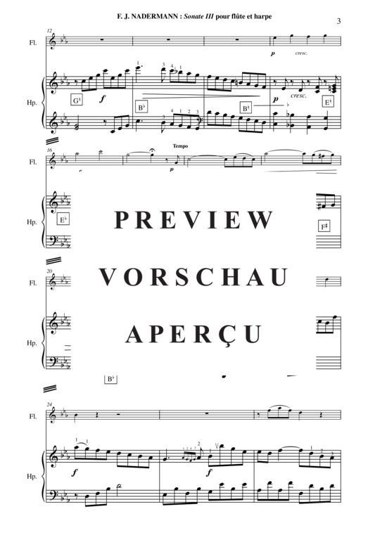Produktgalerie: Seite 4 von 21 Sonate Nr. 3 , , (Harfe + Flöte)