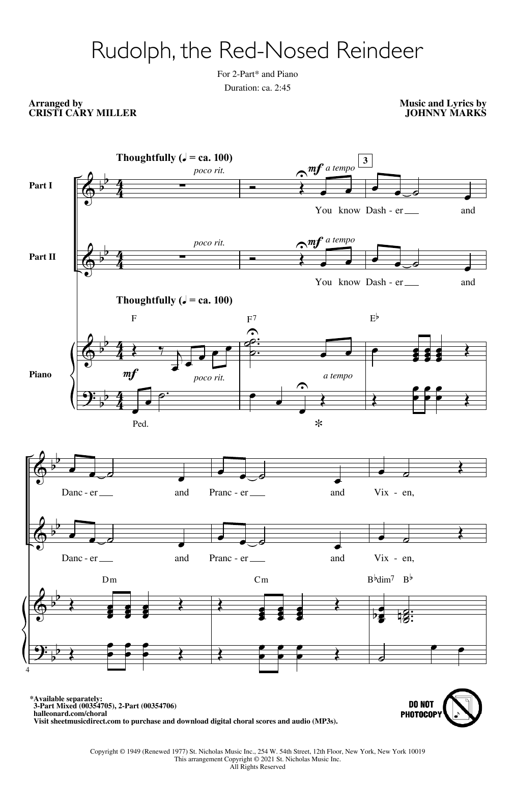 Product picture to: Rudolph The Red-Nosed Reindeer (arr. Cristi Cary Miller)