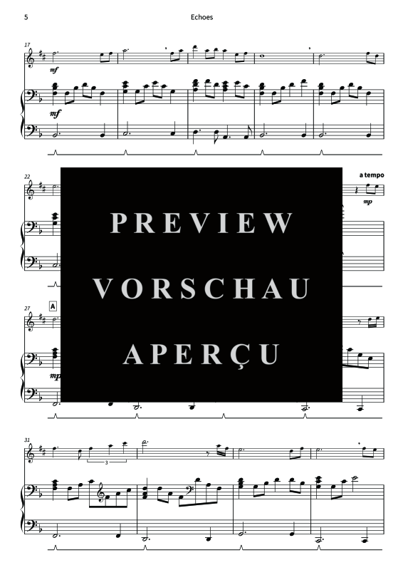 Produktgalerie: Seite 7 von 11 Echoes - Gentle Melodies for Weddings, Church, and Other Occasions, , Altsaxophon und Klavier