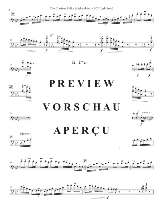 Product gallery: Page 8 of 21 Clarinet Polka, The , , (Tuba Quartet EETT + Euphonium Solo)