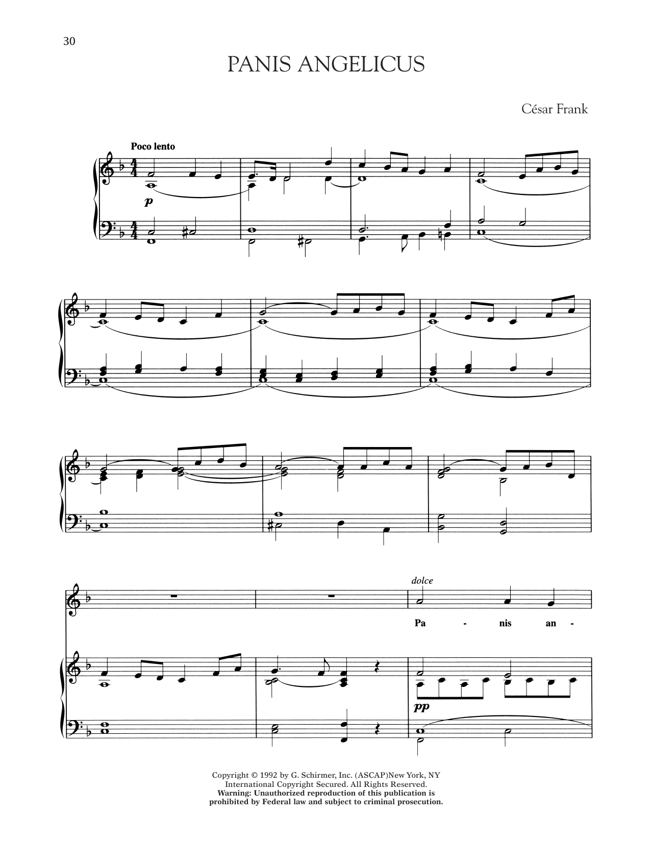 Produktgalerie: Seite 1 von 1 Panis Angelicus, Cesar Franck, Gesang, Klavier