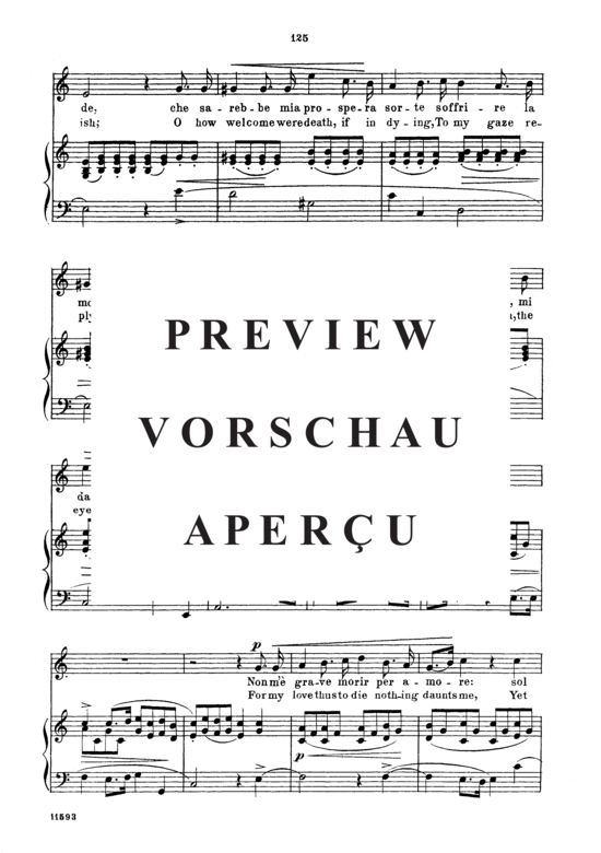 Product gallery: Page 6 of 7 Non m'e grave morir per amore, Parisotti, Alessandro, Medium Voice and Piano