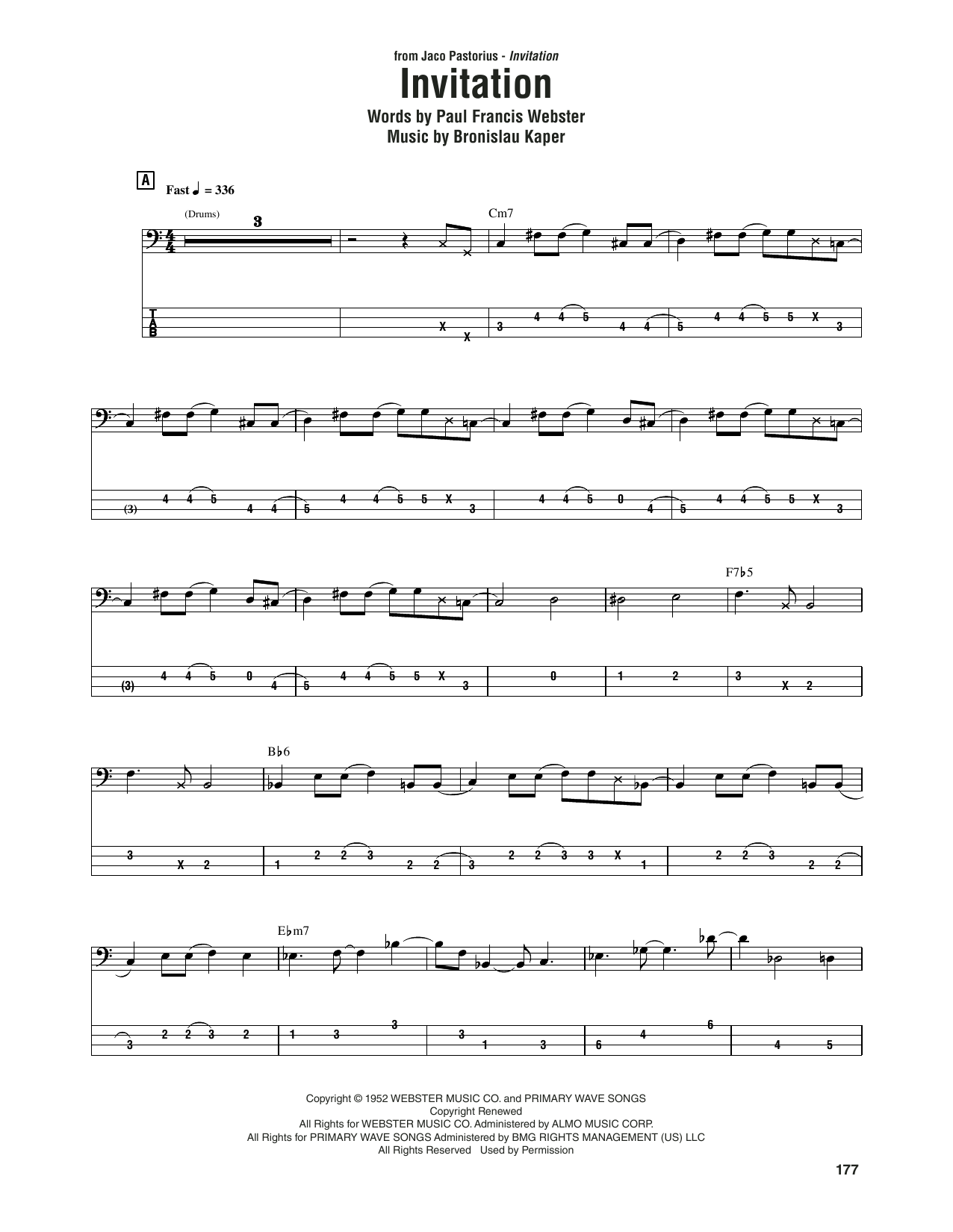 Produktgalerie: Seite 1 von 1 Invitation, Jaco Pastorius, E-Bass