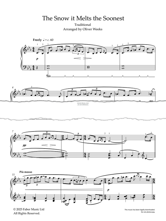 Produktgalerie: Seite 1 von 1 Snow It Melts The Soonest, Traditional, Klavier