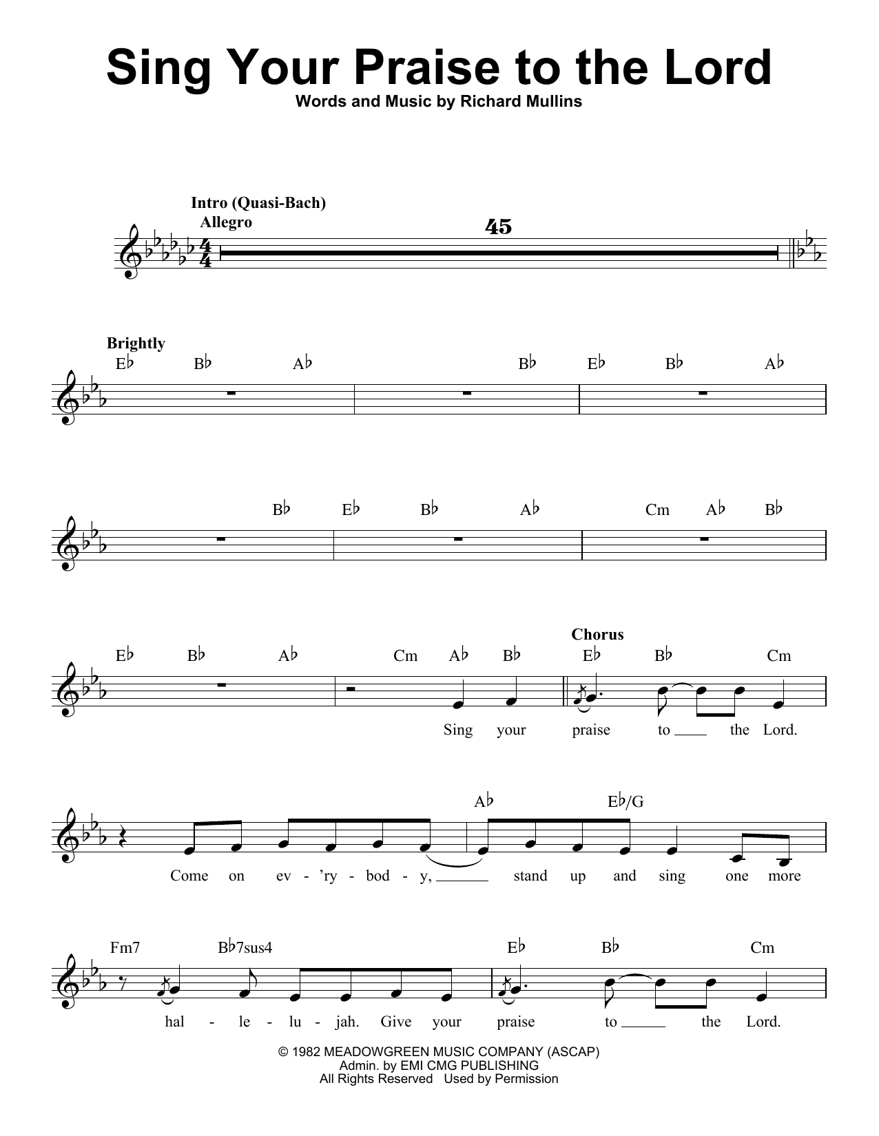 Produktbild zu: Sing Your Praise To The Lord
