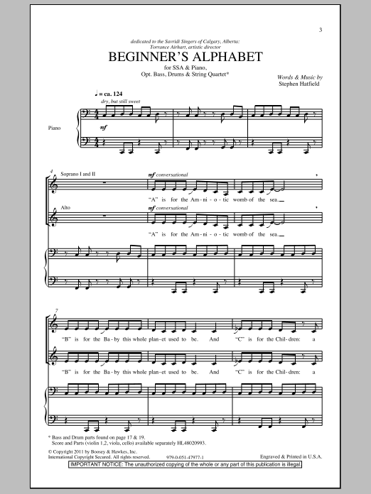 Produktgalerie: Seite 1 von 1 Beginner's Alphabet, Stephen Hatfield, Chor