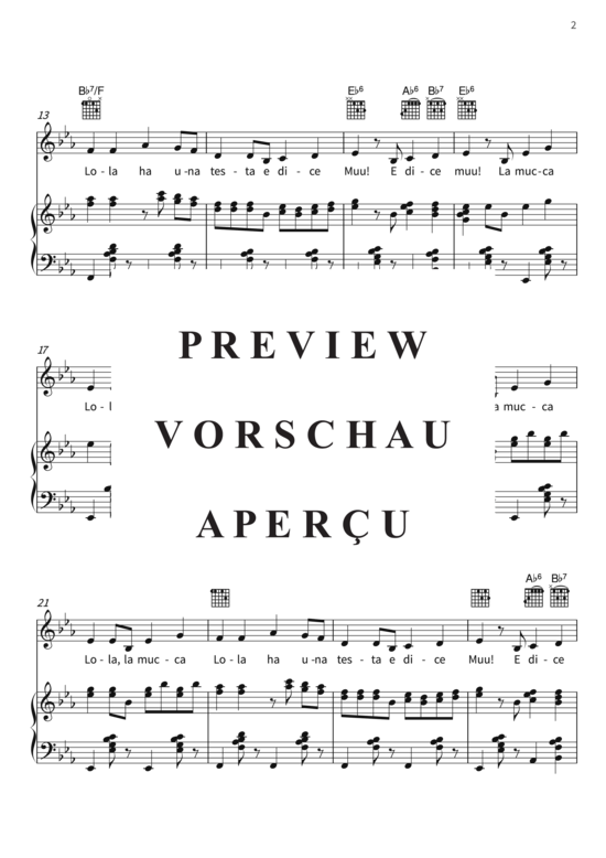Produktgalerie: Seite 5 von 6 La Mucca Lola, , (Gesang + Klavier, Gitarre)