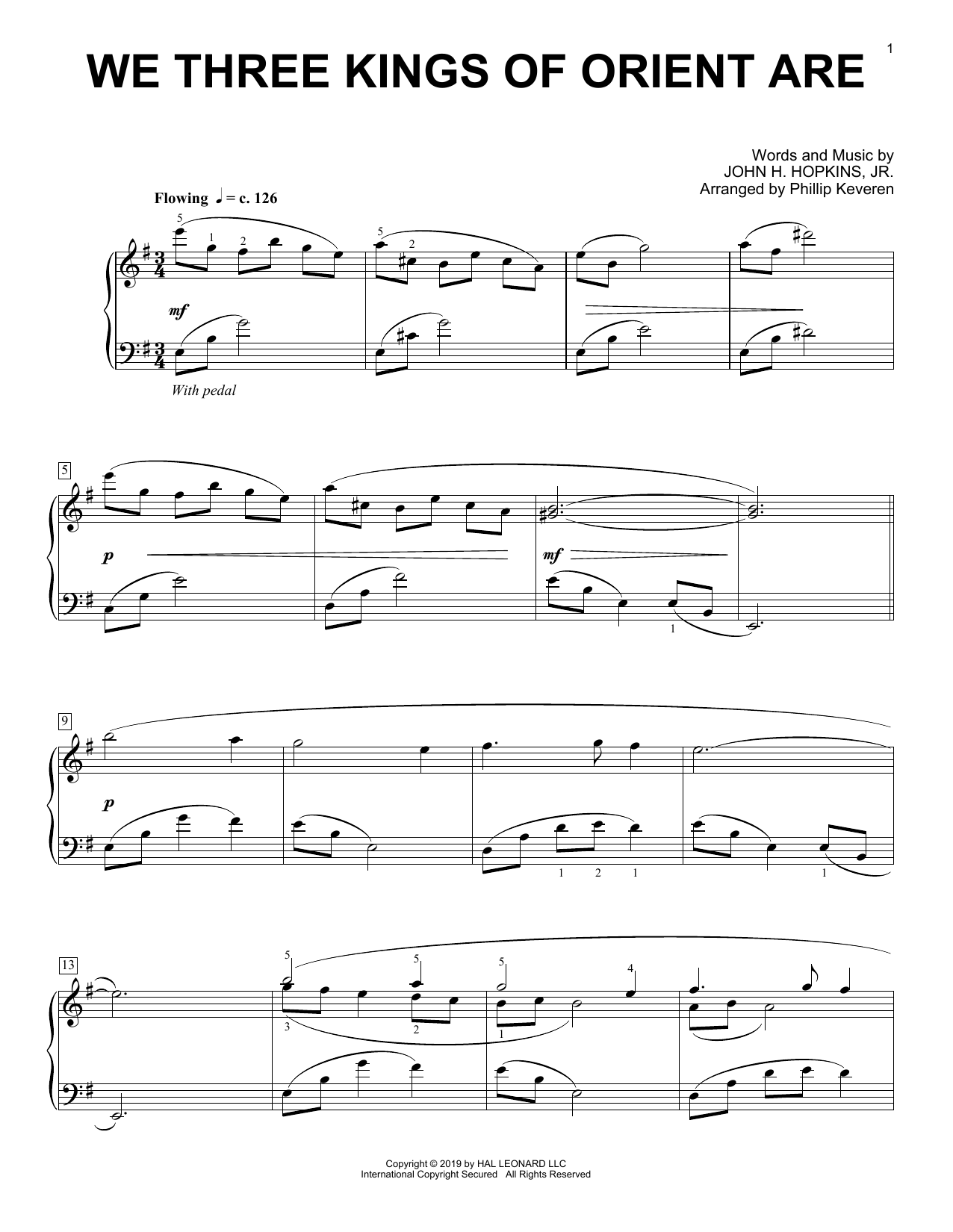 Product picture to: We Three Kings Of Orient Are [Classical version] (arr. Phillip Keveren)