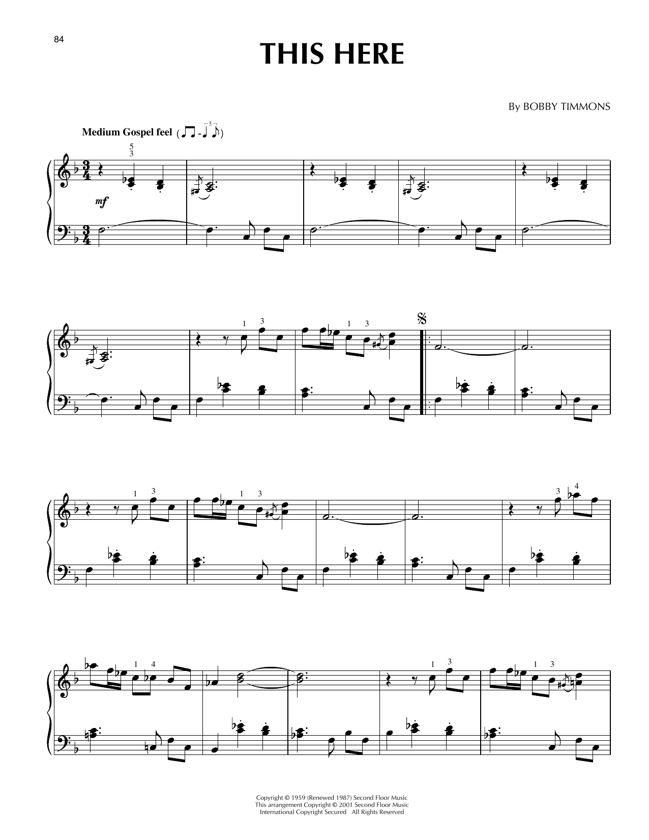 Produktgalerie: Seite 1 von 1 This Here (arr. Brent Edstrom), Jon Hendricks, Klavier
