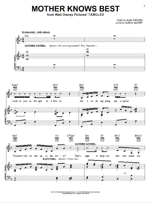 Produktbild zu: Mother Knows Best (from Disney's Tangled)