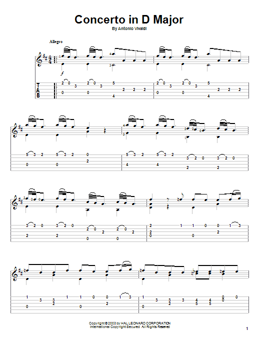 Product picture to: Concerto In D Major