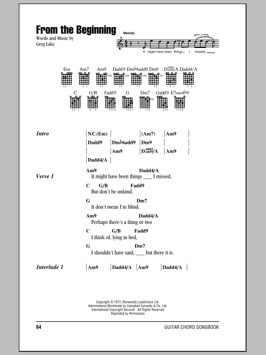 Produktgalerie: Seite 1 von 1 From The Beginning, Emerson, Lake & Palmer, Gitarre