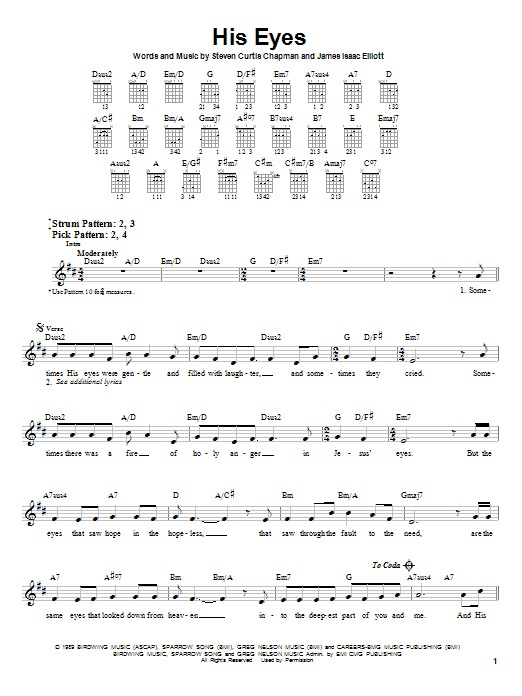 Produktbild zu:  His Eyes - Steven Curtis Chapman