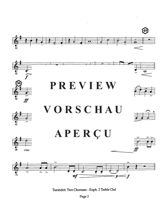 Product gallery: Page 15 of 19 Turandot: Two Choruses , , (Tuba Quartett EETT)