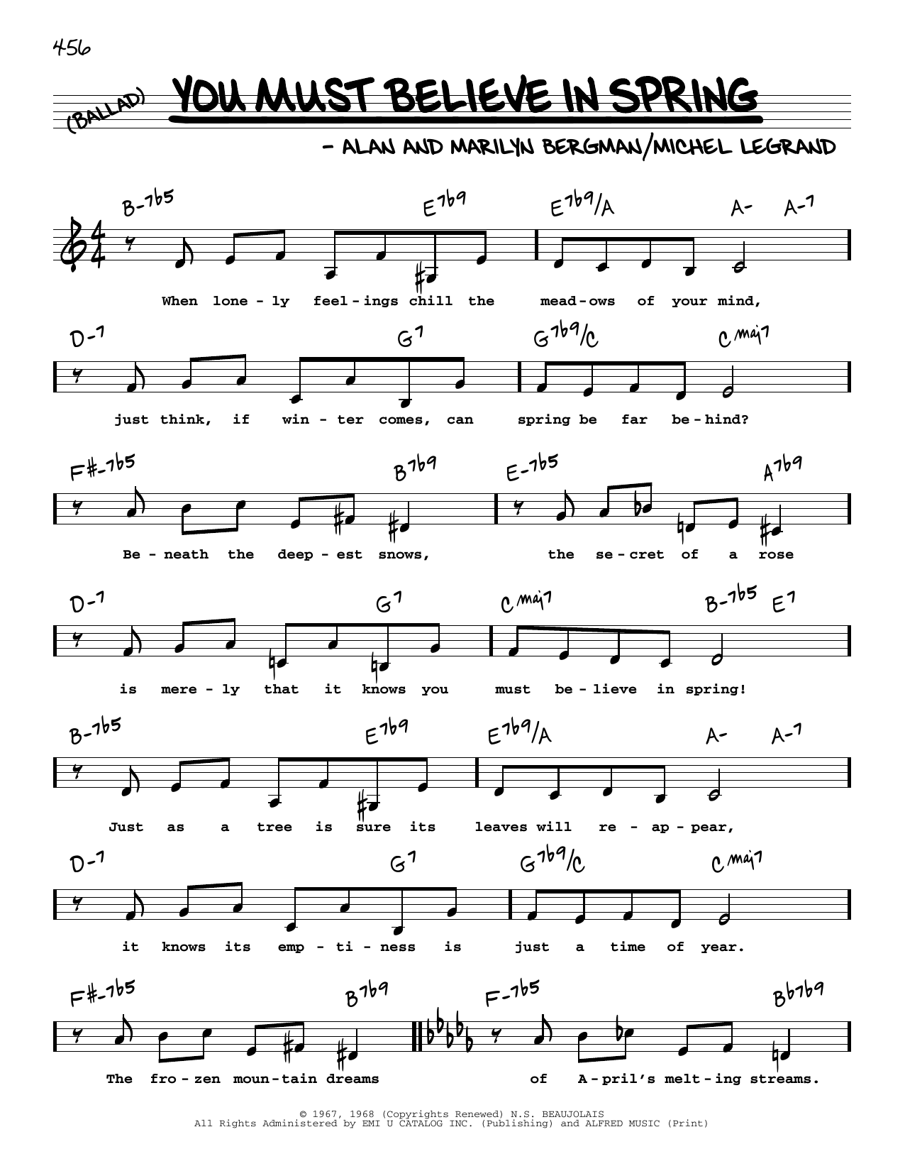 Produktbild zu: You Must Believe In Spring (Low Voice)