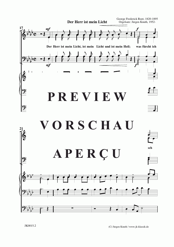 Produktgalerie: Seite 3 von 11 Der Herr ist mein Licht, , Gemischter Chor + Orgel