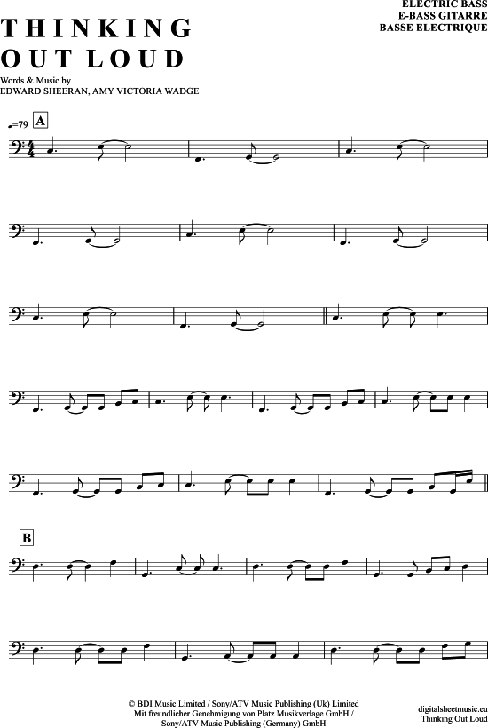 Product picture to: Thinking Out Loud Ed Sheeran