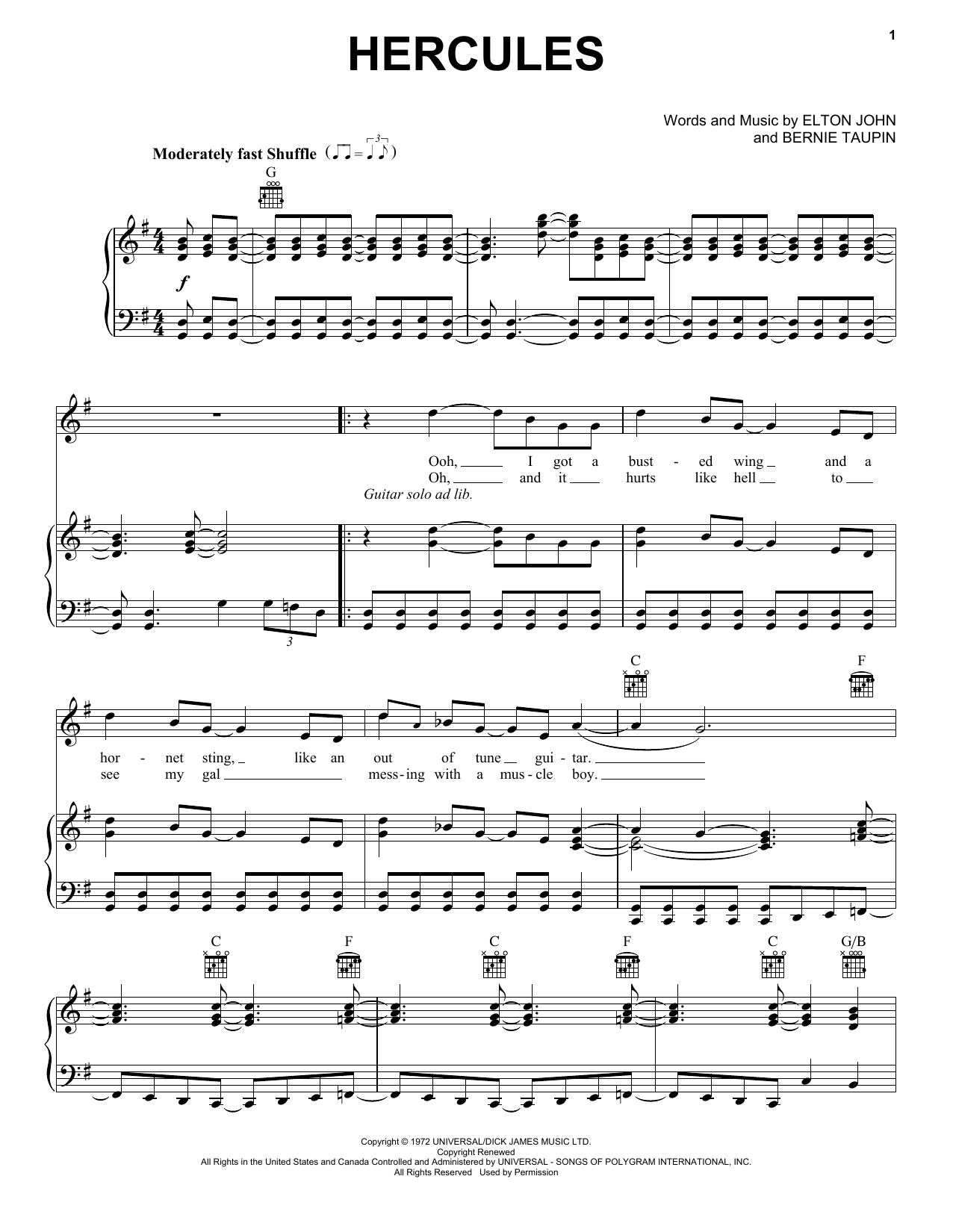 Produktbild zu: Hercules (from Rocketman)