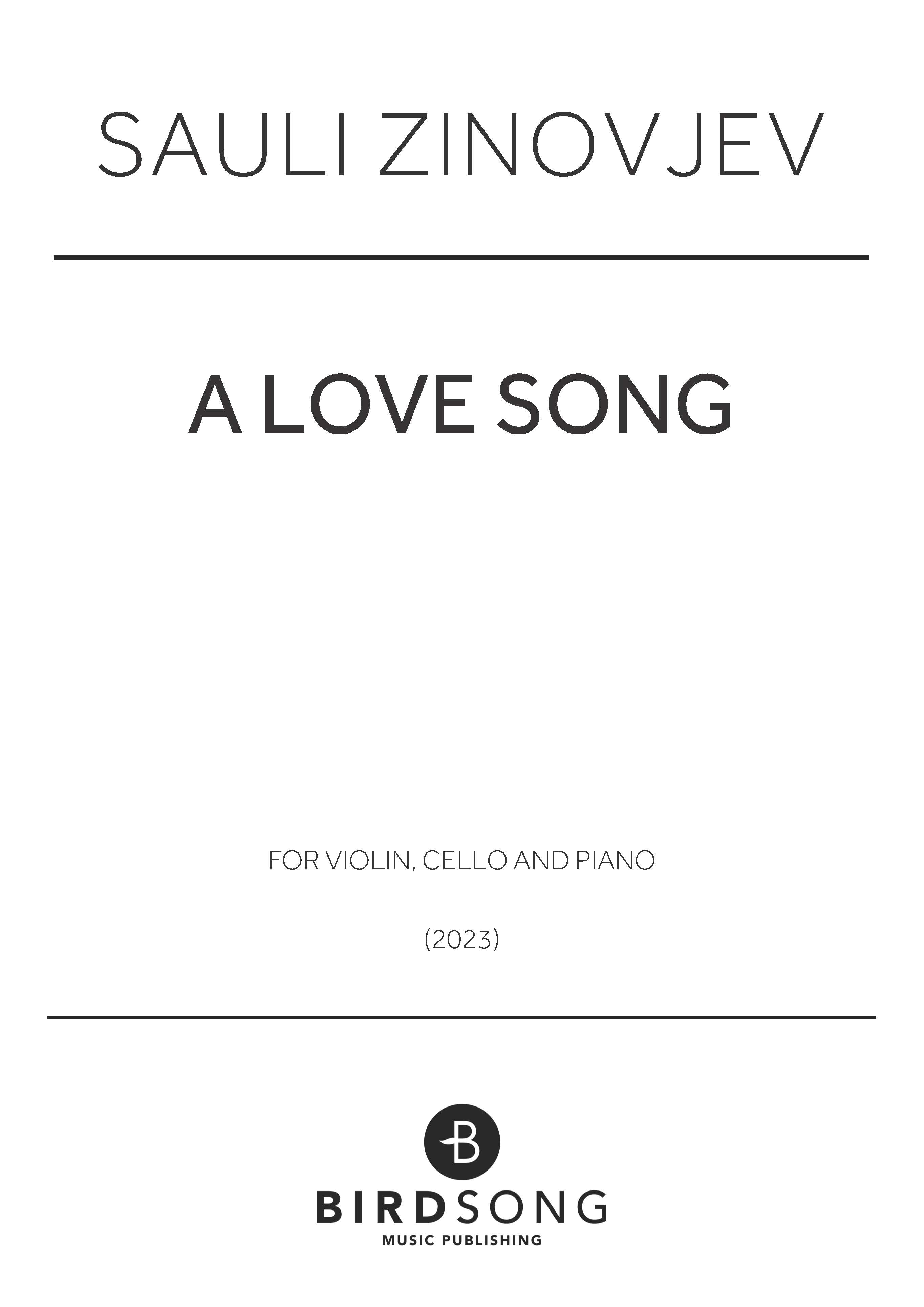 Produktbild zu: a love song