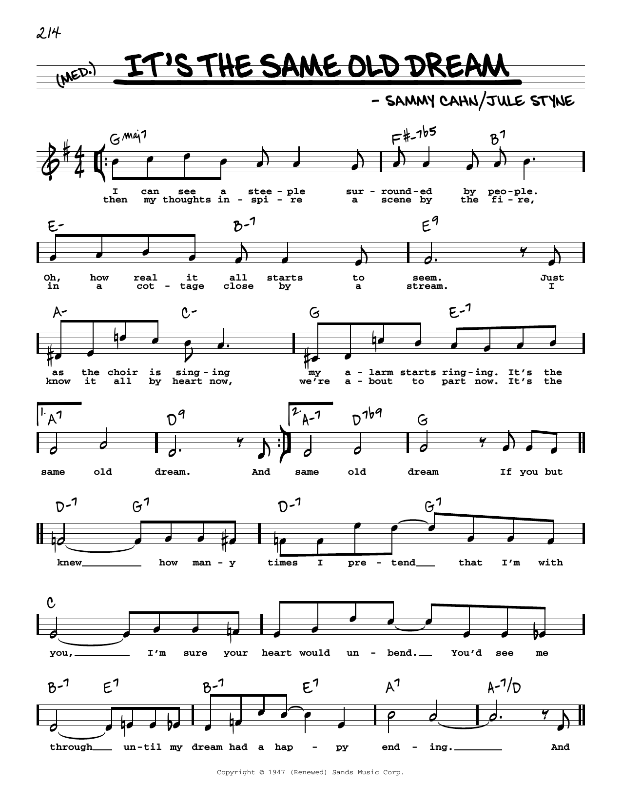 Produktbild zu: It's The Same Old Dream (High Voice)